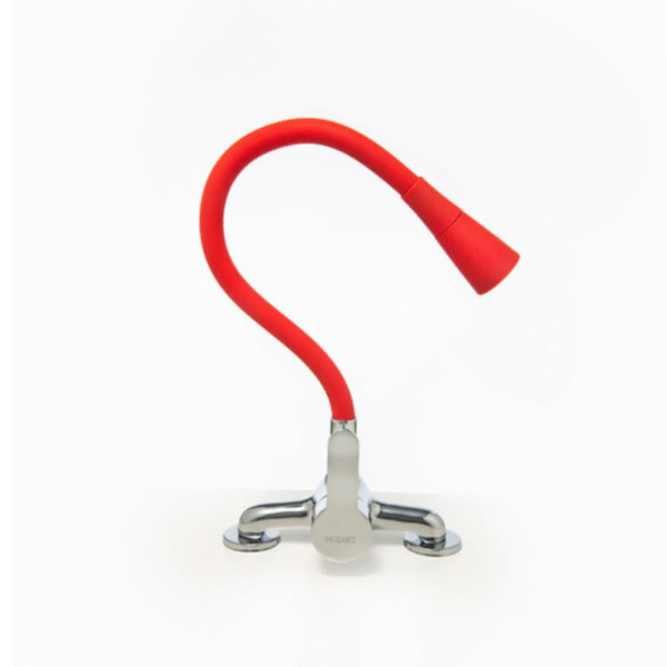 MONOCOMANDO COCINA MESADA 2 AG. PICO FLEX CONO ROJO MOZART SEUL (9085RO)